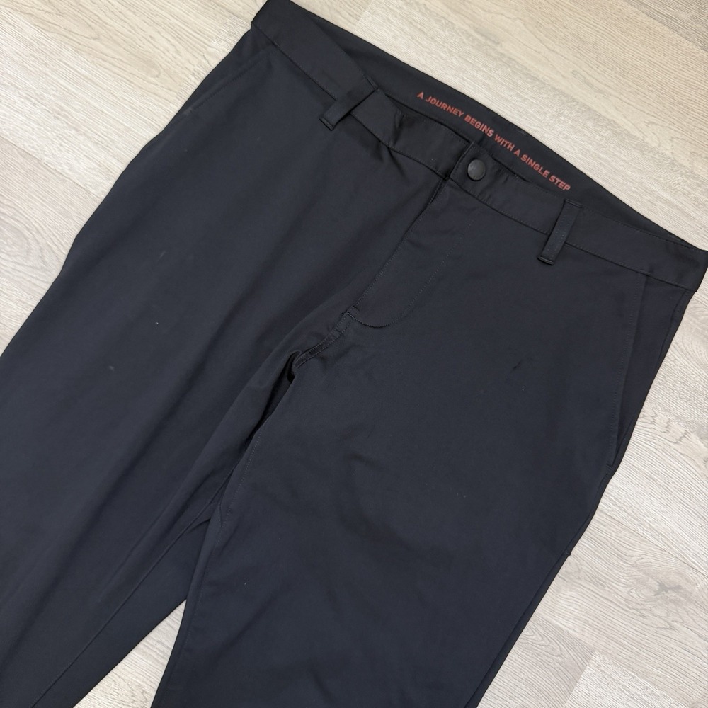 Rhone Commuter Pants Mens 34 35x32 Black Slim Fit Chino Performance Stretch